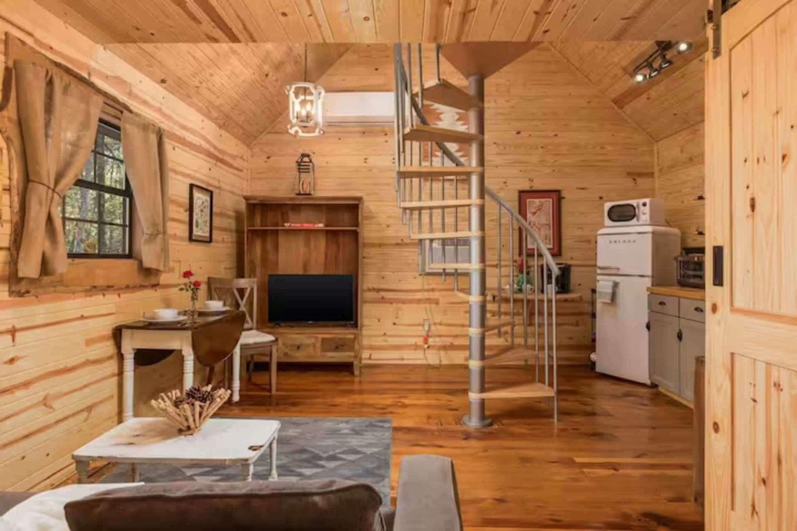 Snugs Nest living room and ladder